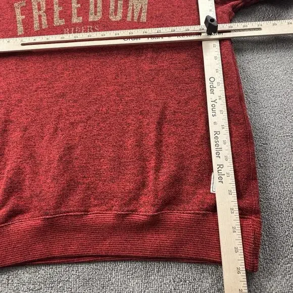 Iron And Resin Sweater Adult Extra Large Red Long Sleeve Casual Moto Men's - Picture 11 of 13